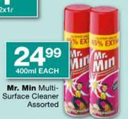 Mr. Min Multi-Surface Cleaner Assorted-400ml each