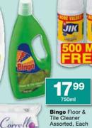 Bingo Floor & Tile Cleaner Assorted, Each-750ml