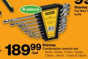 Stanley Combination Wrench Set-8mm/10mm/11mm/12mm/13mm/14mm/17mm/19mm Per Set