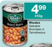 Rhodes Gebakte Boontjies In Tamatiesous-410g 