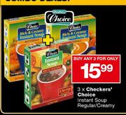 Checkers' Choice Instant Soup Regular/Creamy-3's