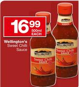 Wellington's Sweet Chilli Sauce-500ml Each
