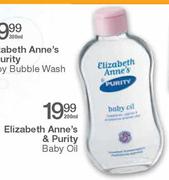 Elizabeth Anne's & Purity Baby Oil-200Ml