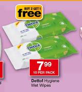 Dettol Hygiene Wet Wipes-10's Per Pack