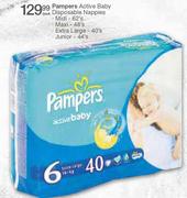 Pampers Active Baby Disposable Nappies (Extra Large)-40's Per Pack