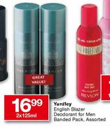 Yardley English Blazer Deodorant for Men Banded Pack-2 x 125ml
