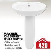 Macneil Solo Guernsey Basin & Pedastal
