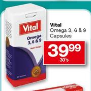 Vital Omega 3, 6 & 9 Capsules-30's
