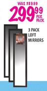 3 Pack Loft Mirrors