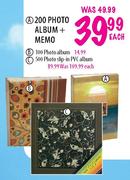 200 Photo Album + Memo-Each