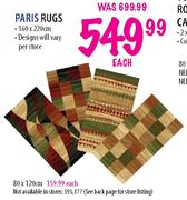 Paris Rugs-160x220cm Each
