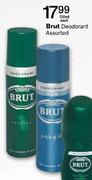 Brut Deodorant Assorted-120ml Each