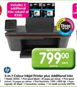 HP 3-in-1 Colour Inkjet Printer plus Additional Inks(3050A)