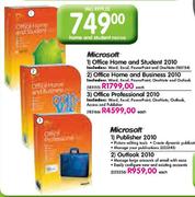 Microsoft Office Home and Student 2010 Each