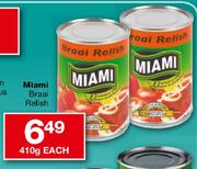 Miami Braai Relish-410g Each