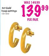 9ct Gold Hoop Earrings-per pair