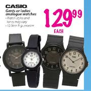 Casio Gents or Ladies Analogue Watches-each