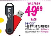 Lexar 4GB Twist Turn USB-each