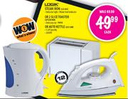 Logik Steam Iron (LSI-005) or 2 Slice Toaster (LPT200NW) Or Auto Kettle (LAJ-200)-1.7Ltr Each