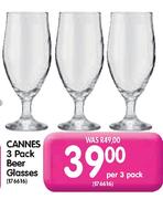 Cannes 3 Pack Beer Glasses-per pack