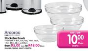 Arcoroc Stackable Bowls-10cm each