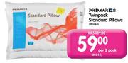 Primaries Twinpack Standard Pillows-per pack