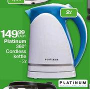 Platinum 360 Degree Cordless Kettle-2ltr Each