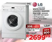 LG White Front Loading Washing Machine-6kg
