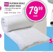 Simple Choice Platinum Queen Duvet Inner-Each