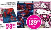 Single Character Duvet Covers Assorted-Each