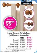 34mm Wooden Curtain Janet Finial 