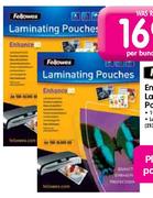 Fellowes Enhance Laminating Pouch Bundle