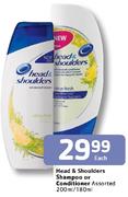 Head & Shoulders Shampoo Or Conditioner Assorted-200/180ml