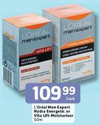 L'Oreal Men Expert Hydra Energetic Or Vita Lift Moisturiser-50ml Each