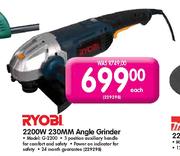 Ryobi 2200W Angle Grinder (G-2200)-230mm Each