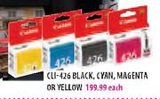 Canon CLI-426 Black, Cyan, Magenta or Yellow-each