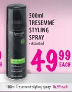 Tresemme Styling Spray - 100ml Each