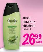 Organics Shampoo - 400ml Each