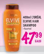 L'oreal Elvive Hair Shampoo - 400ml Each