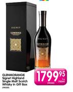 Glenmorangie Signet Highland Single Malt Scotch Whisky In Gift Box-1x750ml