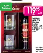 William Grant's Blended Scotch Whisky With 2 Glasses In Gift Box-1x750ml