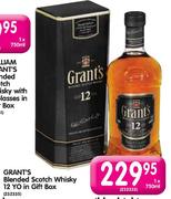 Grant's Blended Scotch Whisky 12 Yo In Gift Box-1x750ml