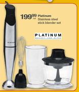 Platinum Stainless Steel Stick Blender Set-Per Set