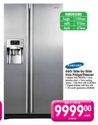 Samsung Side By Side Inox Fridge/Freezer (RS21HDTPN)-660l