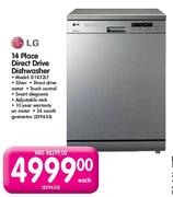 LG Direct Drive Dishwasher (D1452LF)-14 Piece 