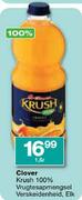 Clover Krush 100% Vrugtesapmengsel Verskeidenheid Elk-1.5ltr