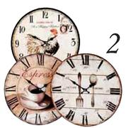 Accent Wall Clock-33cm Each