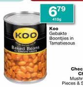 Koo Gebakte Boontjies In Tomatiessous-410G Each