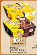 Danone Ultra Mel Delight Dessert Assorted-4 x 125ml Each
