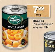 Rhodes Perskehalwes/skywe-410g Elk  